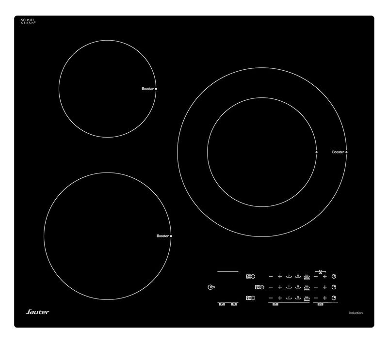 Table De Cuisson Induction 60 cm 3 Feux 7200w Noir - Spi6361b