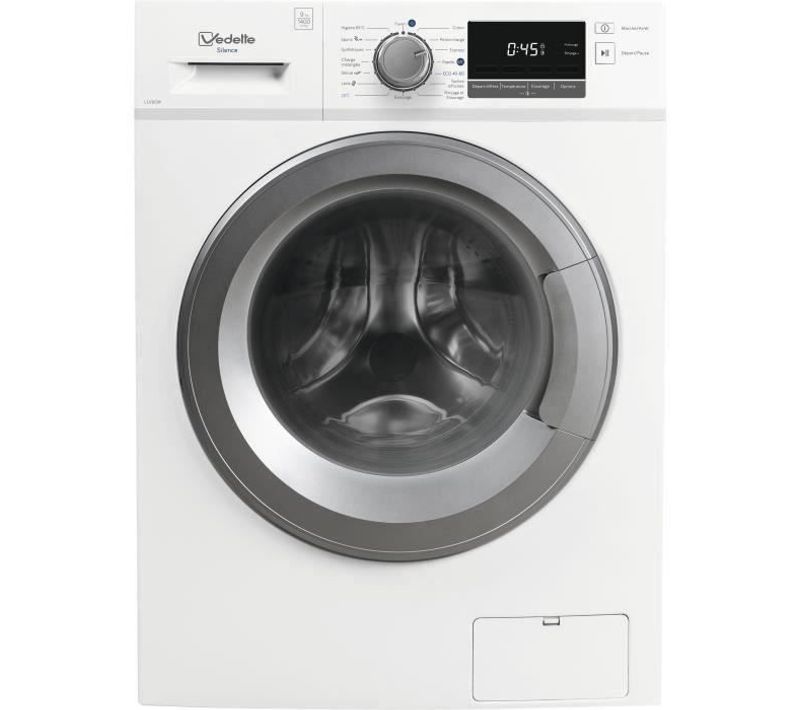 Lave-linge Hublot - 9 Kg - Moteur Induction - 1400 Tours/min - Blanc - Llv95w