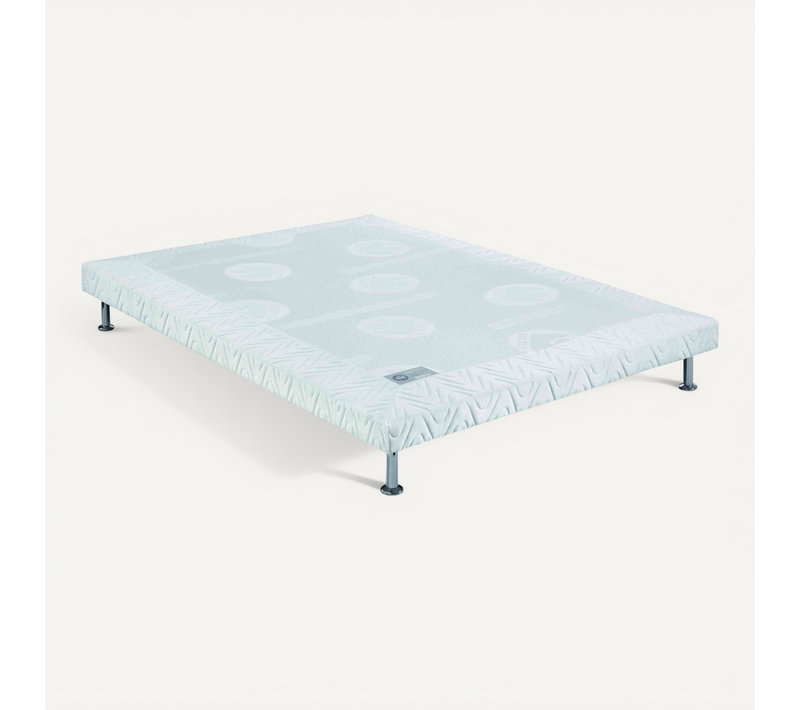 Sommier Tapissier Extra-plat 9 Cm Blanc 160x200