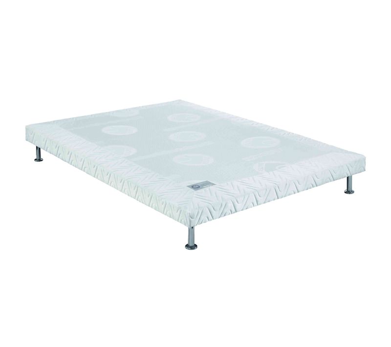Sommier Tapissier Extra-plat 9 Cm Blanc 90x200