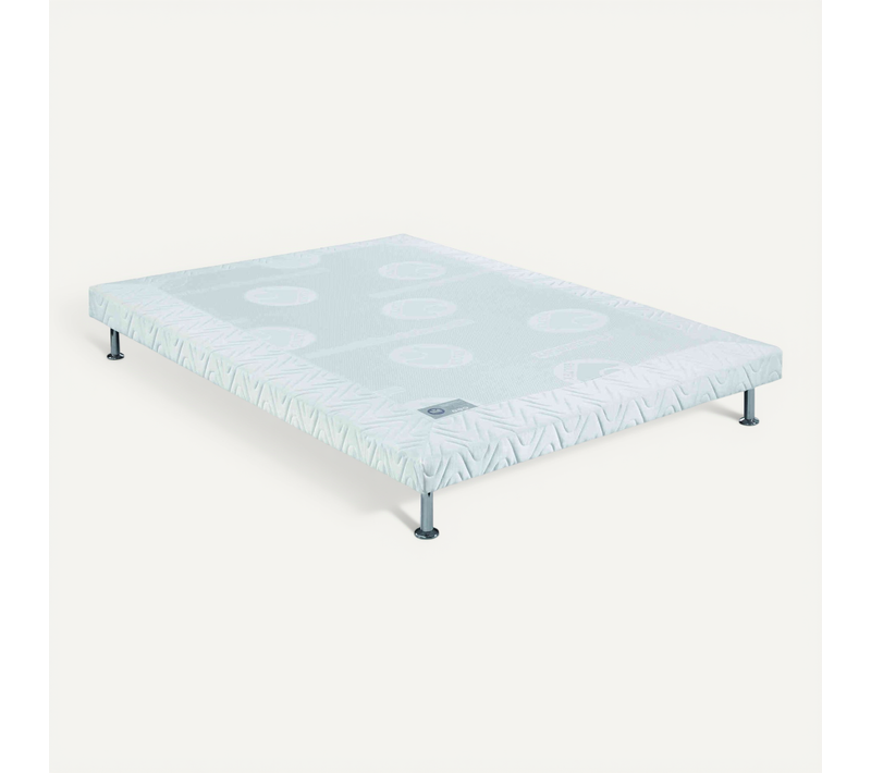 Sommier Tapissier Extra-plat 9 Cm Blanc 120x190