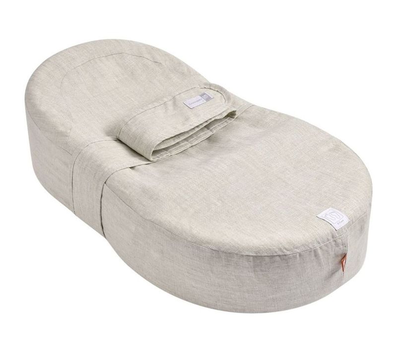 Cocoonababy Nid D'accueil Ergonomique Lin Naturel 70 X 44 Cm Avec Drap