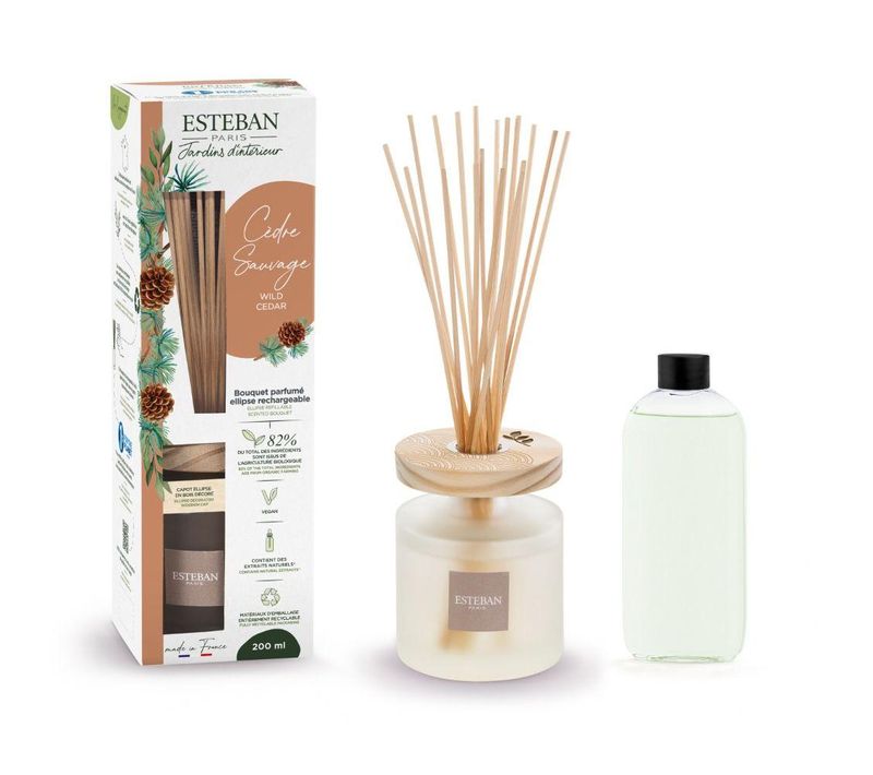 Bouquet Parfumé Ellipse Cèdre Sauvage 200 Ml En Verre