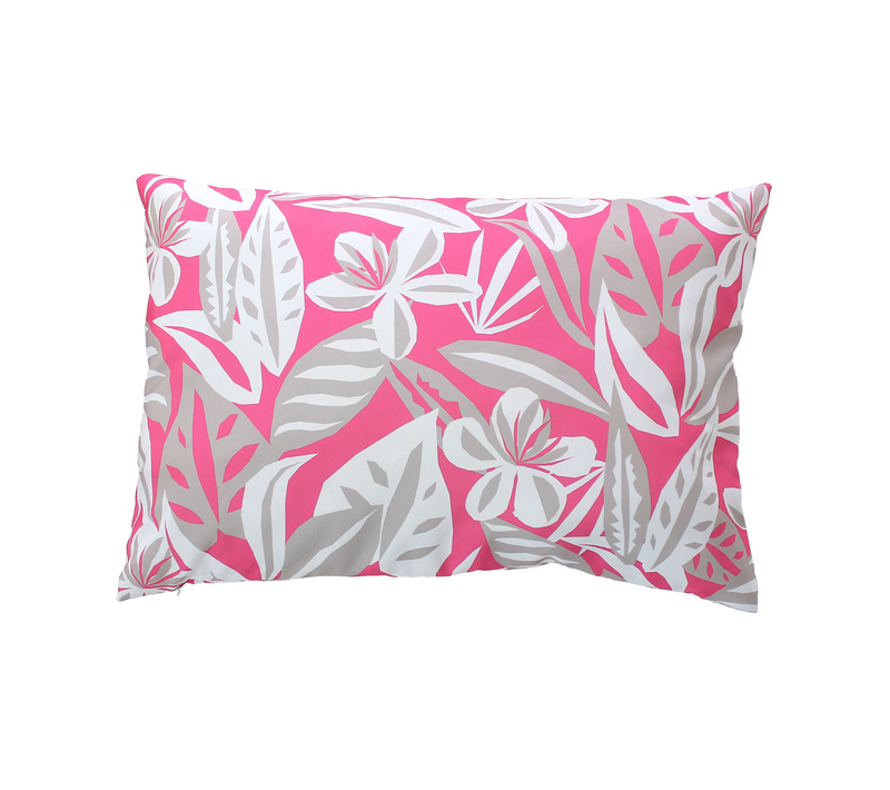 Coussin Déhoussable Extérieur à Motifs - 45x60 Cm - Fuchsia