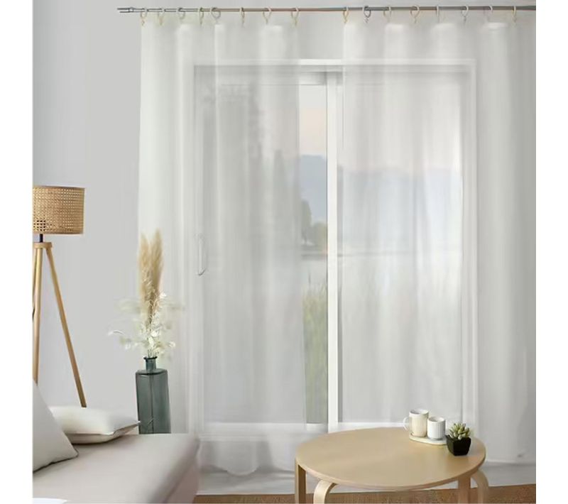 Rideau Voilage à Anneaux "natura" 140x240cm Écru