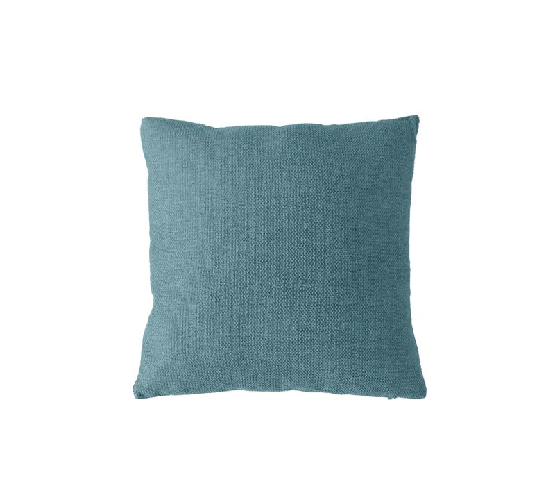 Coussin Déhoussable En Velours Chenillé - 40x40 Cm - Bleu Canard