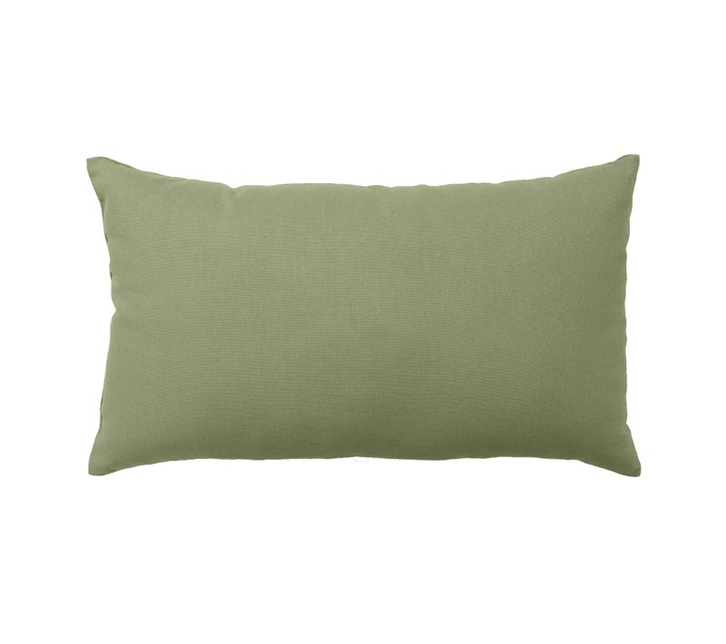 Coussin Non Déhoussable En Coton Uni - 30x50 Cm - Vert Olive