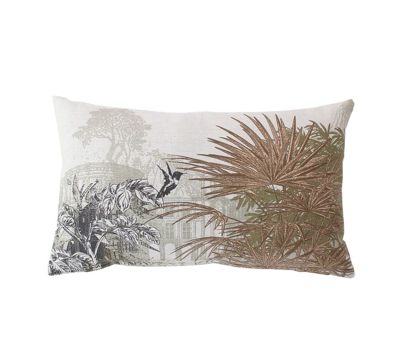 Coussin Rectangulaire Imprimé Nature - 30x50 Cm - Vert