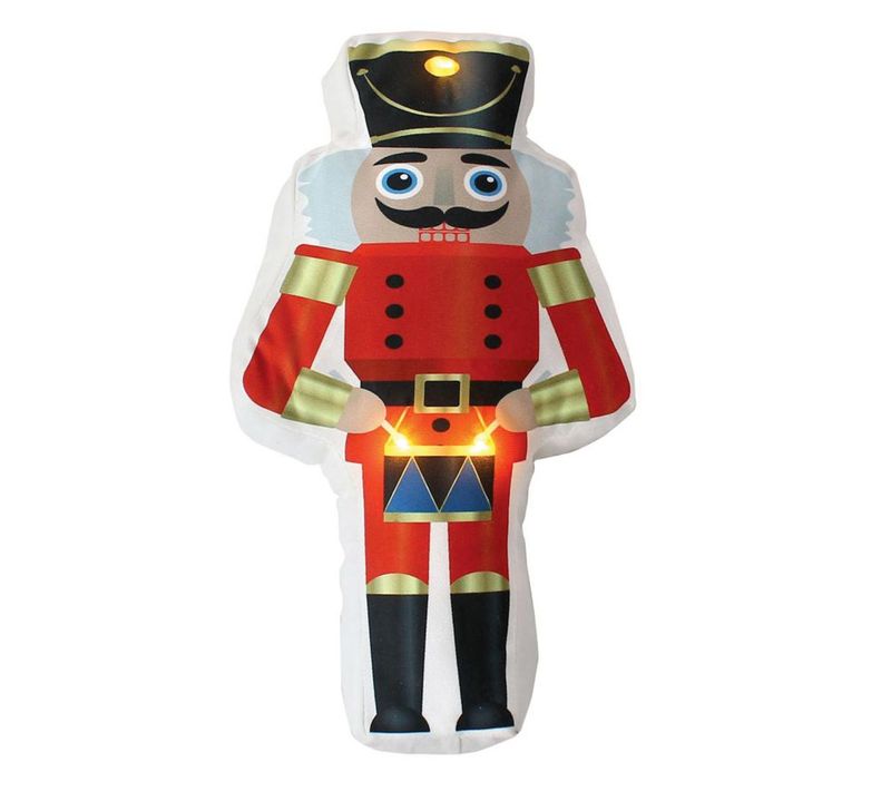 Coussin Déco De Noël 3d LED "casse-noisette" 40cm Multicolore