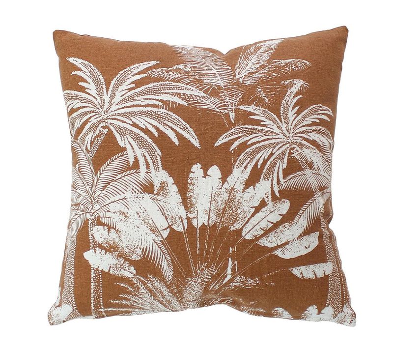 Coussin Déco Imprimé "bali" 40x40cm Marron