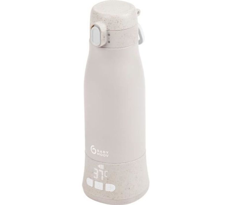 Chauffe-biberon Nomade Moov Et Feed - 340ml - Minéral Beige - Réglage Température - Maintien Chaud