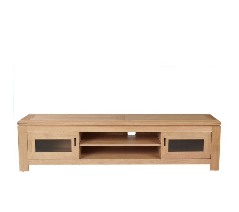Meuble TV Bas Moderne En Chêne Clair L180 - Boston