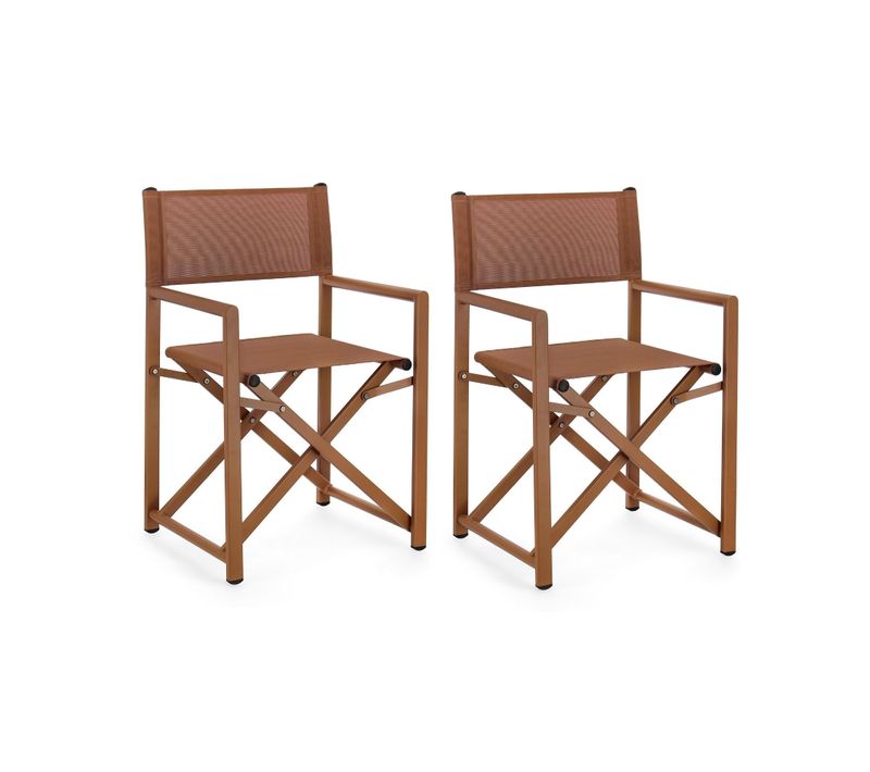 Chaises De Metteur En Scène Pliables D'extérieur (lot De 2) - Cabourg