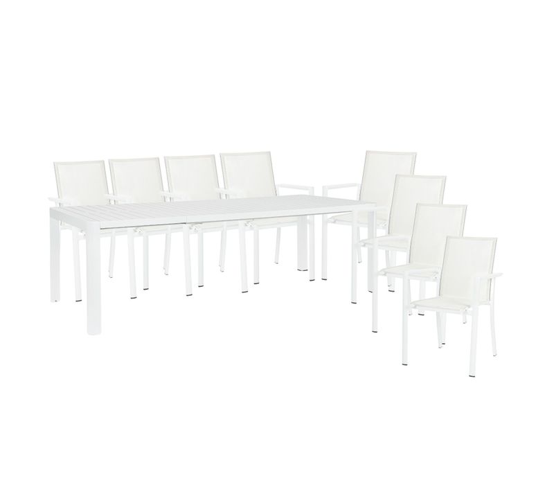 Table De Jardin Extensible 180/240 Et 8 Chaises Empilables - Avignon