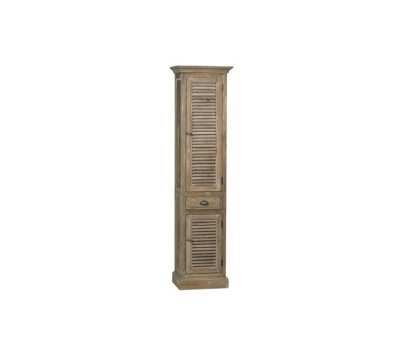 Colonne De Salle De Bain En Bois Avec Porte En Bois Droite - Hanoï