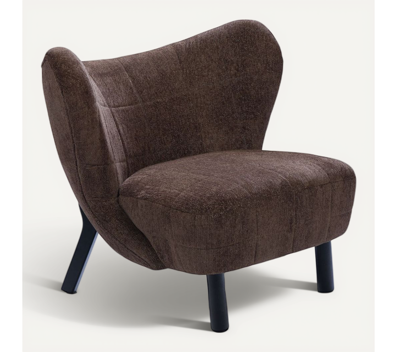 Fauteuil Crapaud Pieds Métal Et Velours - Gaspard