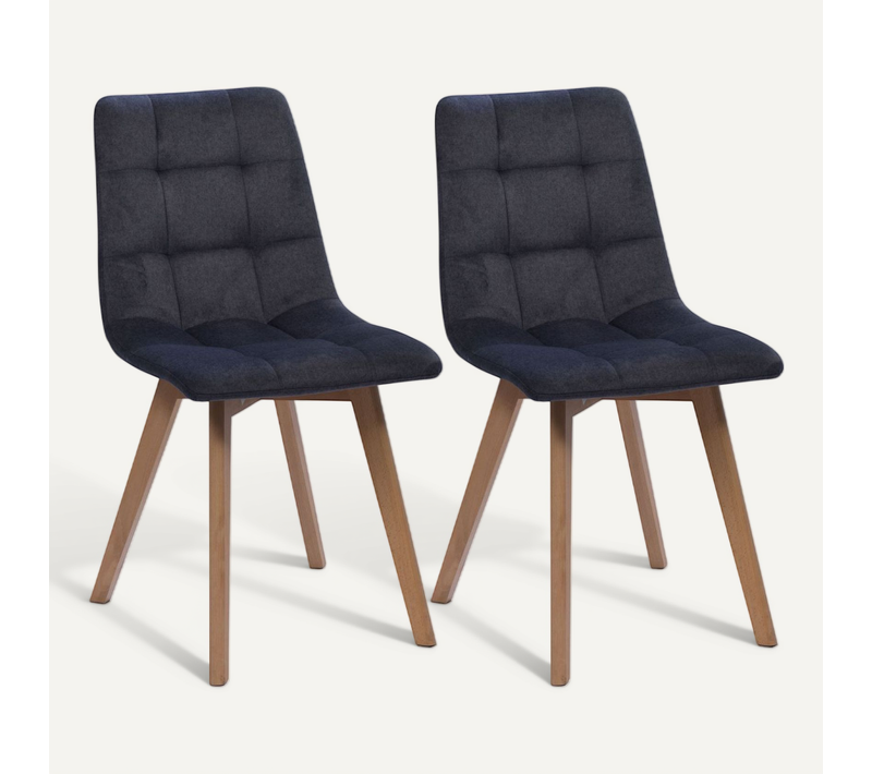 Chaises De Salle À Manger Scandinaves En Tissu (lot De 2) - Alison