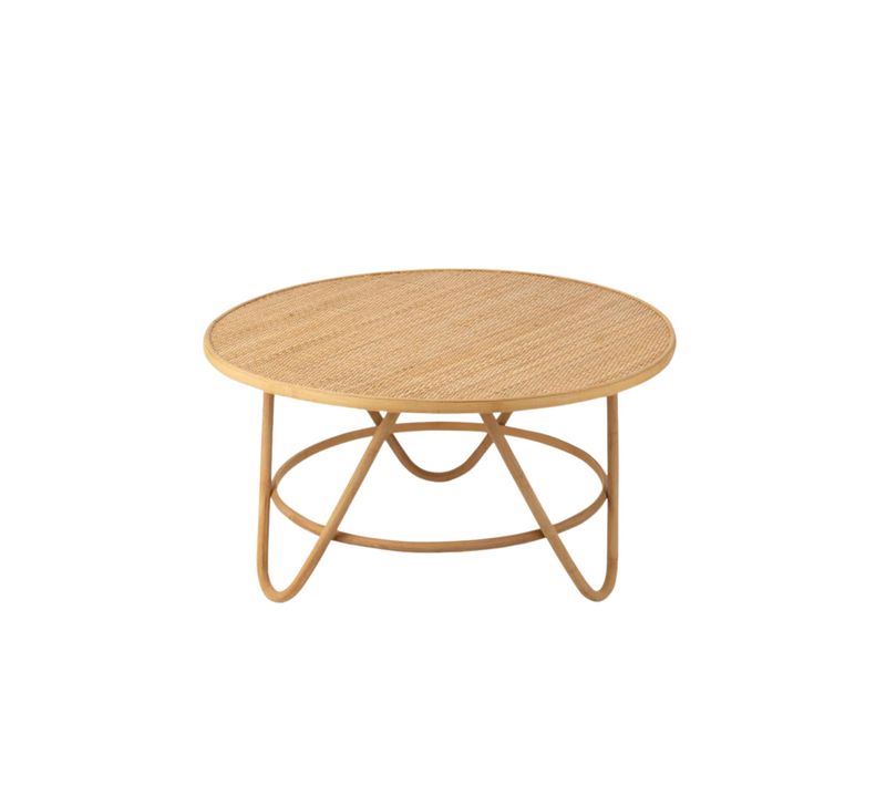 Table Basse Ronde En Rotin Naturel D80 - Taro
