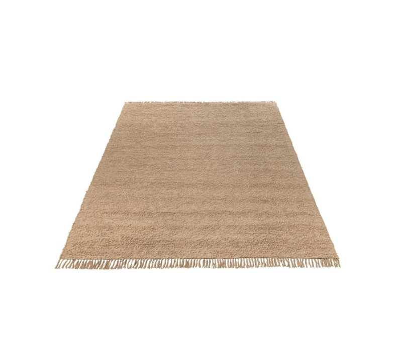 Tapis Rectangulaire En Coton Beige 200x300 - Wiston