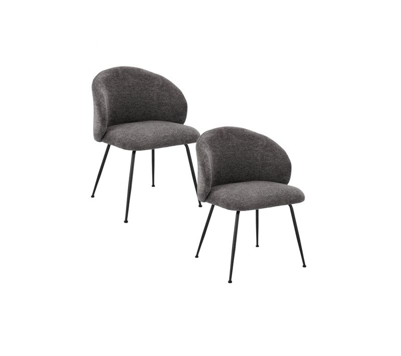 Chaises Design De Salle à Manger En Tissu Chenille (lot De 2) - Lou