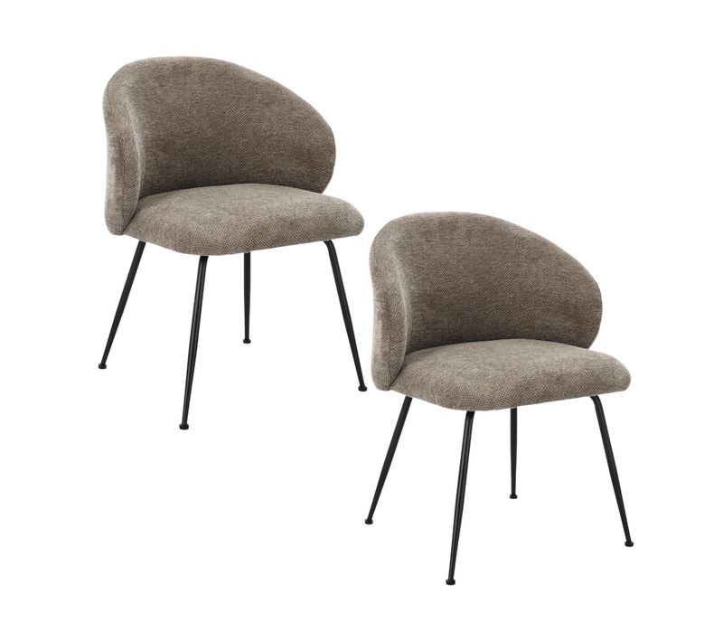 Chaises Design De Salle à Manger En Tissu Chenillé (lot De 2) - Lou