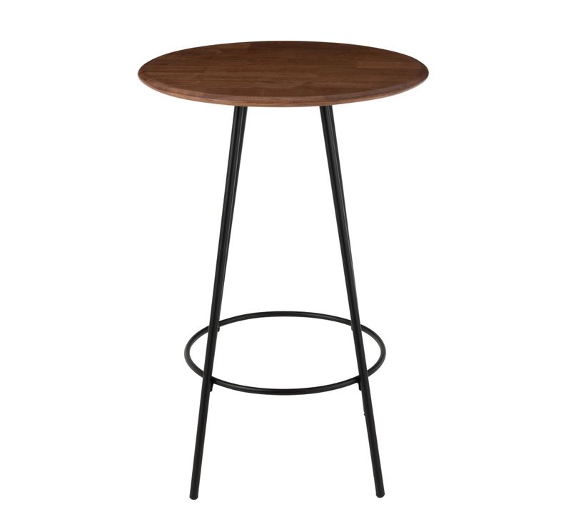 Table De Bar Ronde En Bois Et Métal Style Industriel D60 - Varny