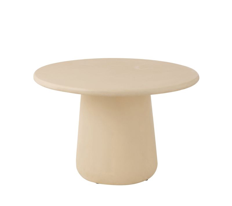 Table à Manger Ronde Organique Beige D118 4 Places - Milly