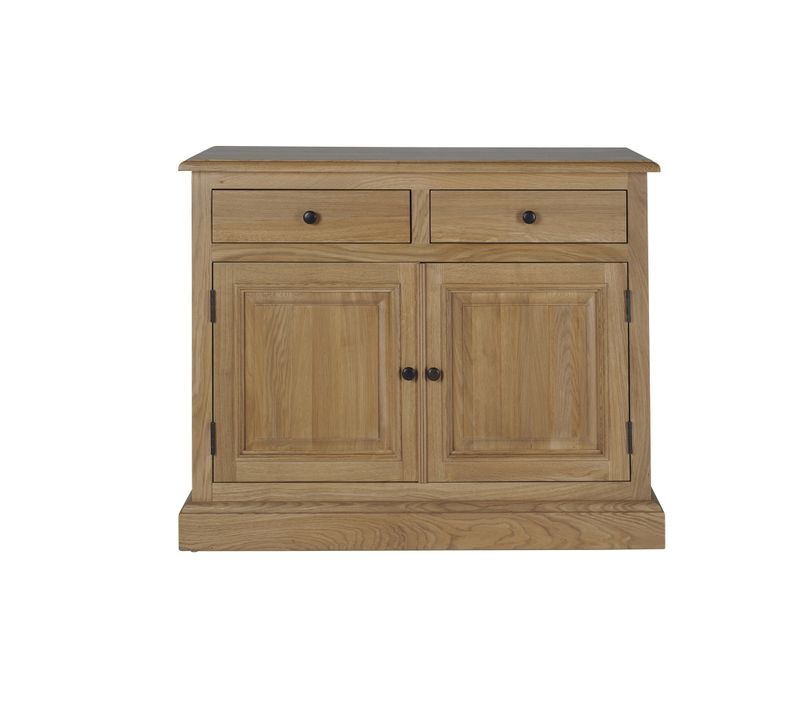 Buffet Bas Parisien 2 Portes 2 Tiroirs En Chêne Massif Naturel - Victoria