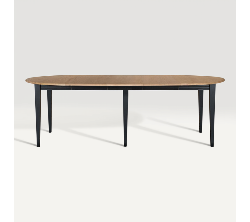 Table Ronde 6 Pieds Fuseau D105 + 3 Rallonges Bois - Victoria