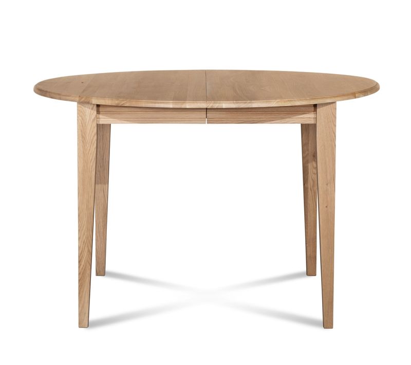 Table Ronde Extensible Bois D105 Avec 1 Allonge Et Pieds Fuseau - Victoria