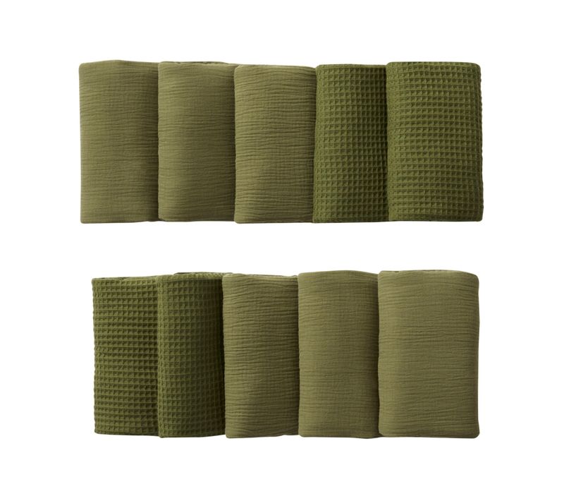 Tour De Lit Bébé Coton/polyester Mix And Match 10 Pièces - Fougère