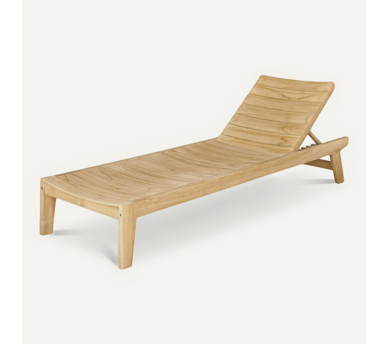 Bain De Soleil En Teck Massif 205cm Ocean