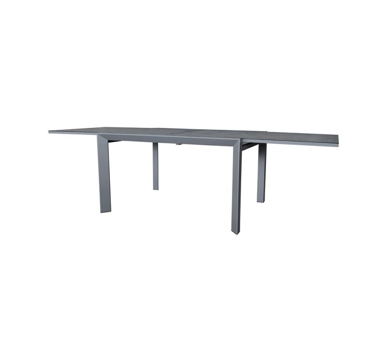Table De Jardin 6/10p En Full Aluminium Gris Modulo