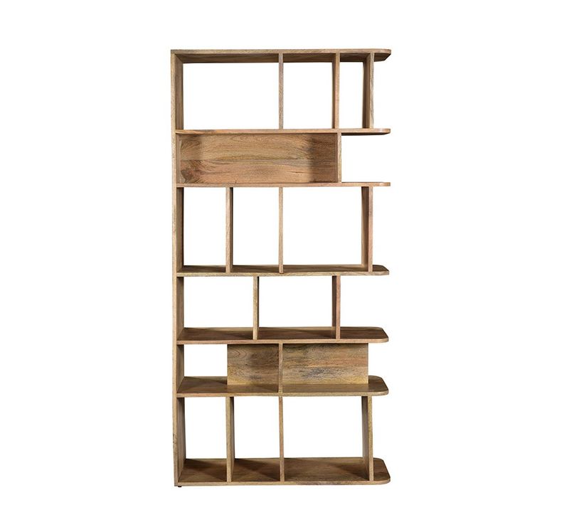 Bibliothèque En Bois Manguier Massif L88 Cm Rupah