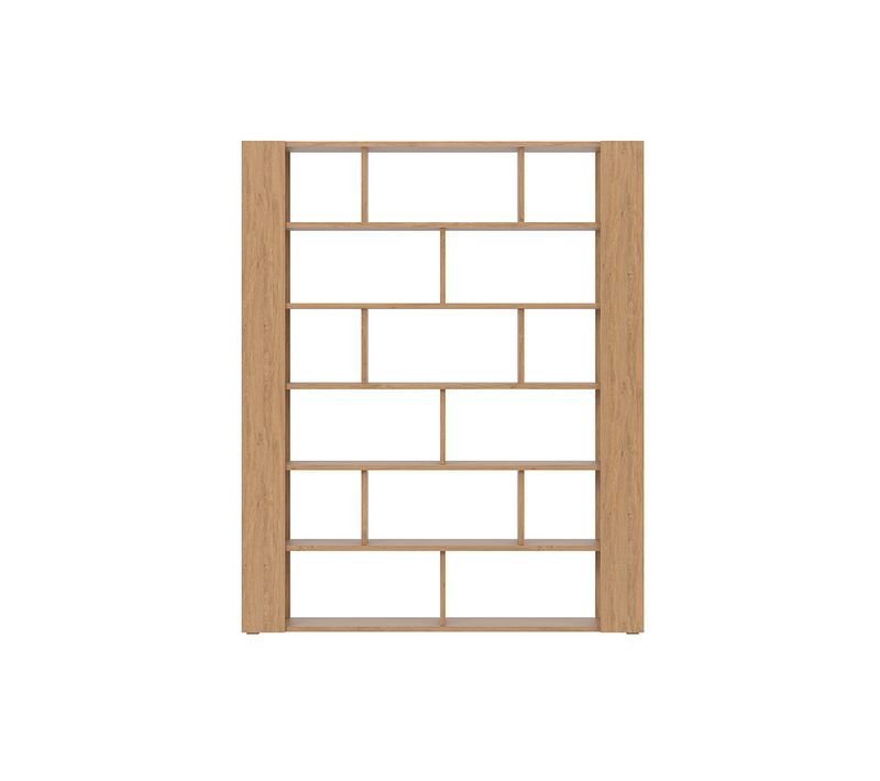 Bibliothèque Multi Casiers Design Finition Bois Clair Chêne L168 Cm Musso