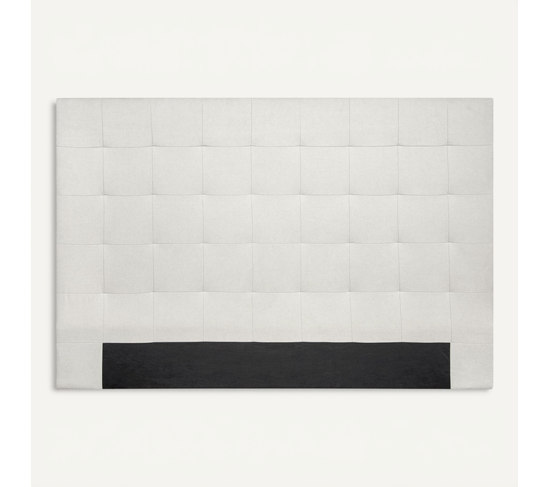 Tête De Lit Capitonnée En Tissu Beige Clair Naturel L180 Cm Halciona