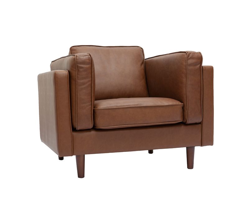 Fauteuil Vintage Cuir Marron Bradley