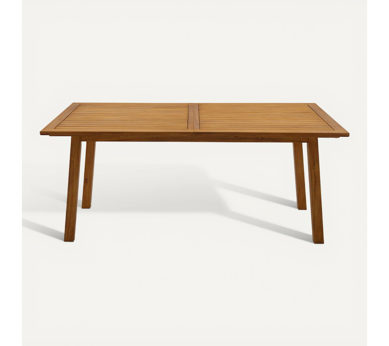 Table De Jardin Extensible Rallonges Intégrées En Bois Massif L180-240 Cm Mayel