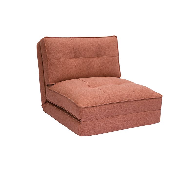Chauffeuse 1 Place Convertible En Tissu Terracotta Sally
