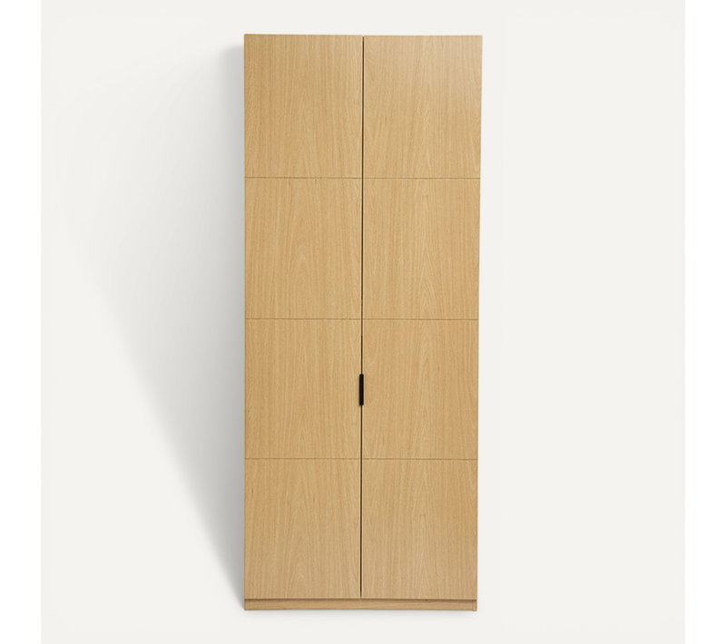 Armoire Dressing Avec 2 Penderies Finition Bois Chêne L90 Cm Garence