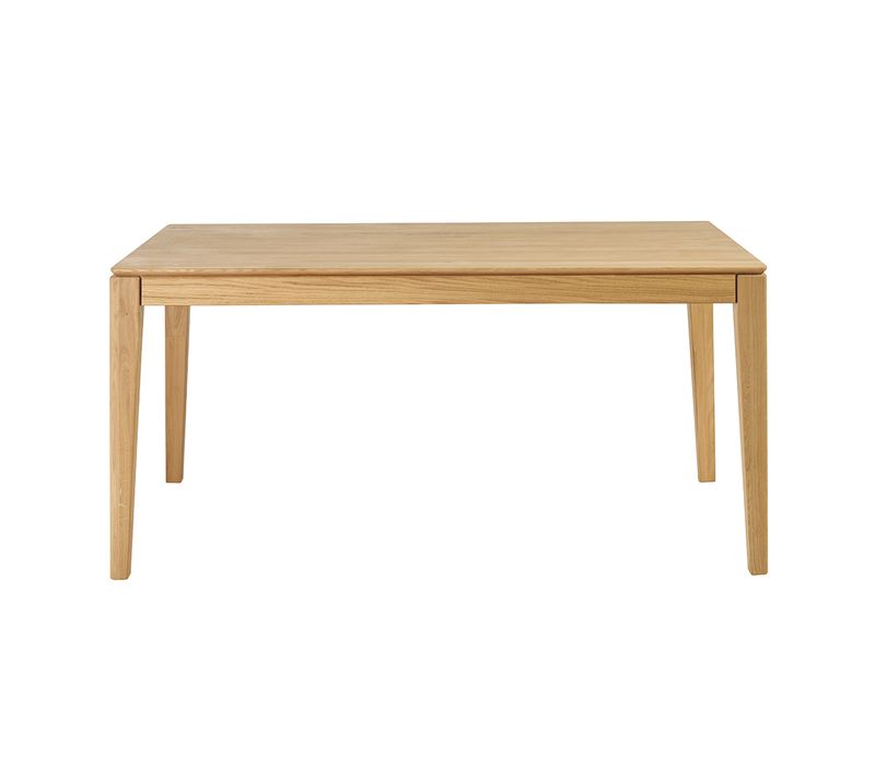 Table à Manger Rectangulaire Extensible Rallonge Intégrée En Bois Clair L160-245 Cm Nelya