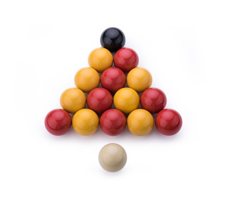 Billes De Billard 57 Mm Lot De 16 Pour Jeu Anglais 8 Pool - Jaune