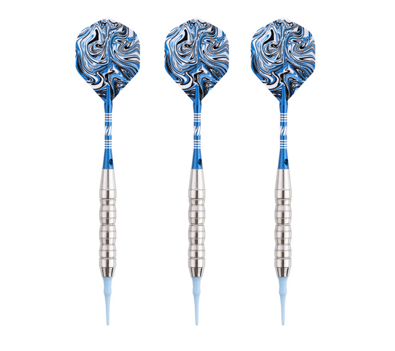 Jeu De 3 Fléchettes Pointe Plastique 21g Deep Sea Bleu - Bleu