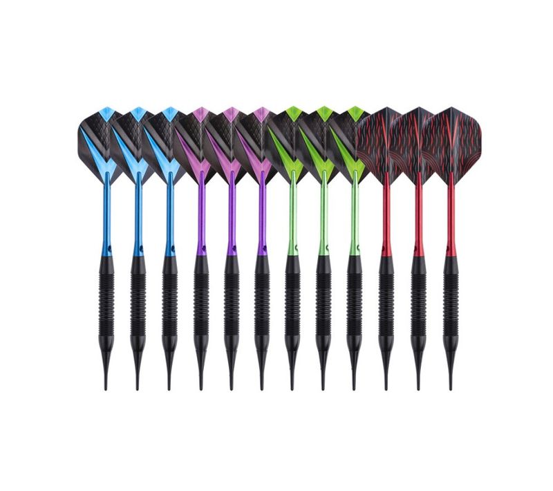 Jeu De 12 Fléchettes Pro Pointe Plastique 19g Cupra - Multicolore