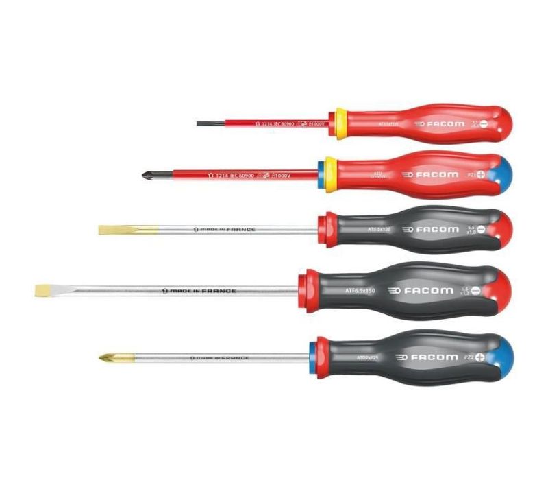 Coffret De 5 Tournevis Protwist - At.j5vepb 2 Tournevis Isolés 1000v Empreintes Fente Et Prozidriv)