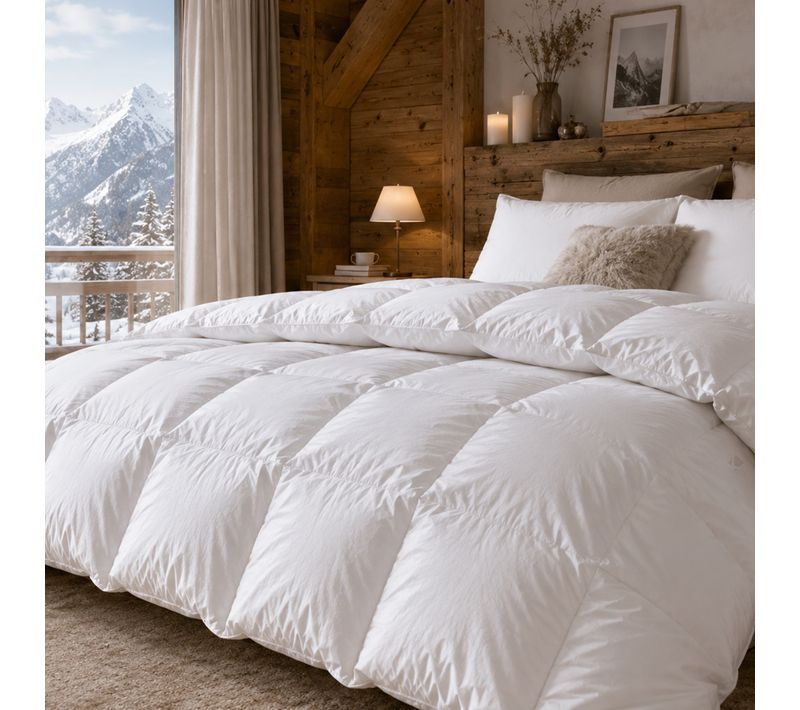 Couette 260x240 Cm Hiver Picardie Garnissage Naturel Duvet De Canard 500g/m2