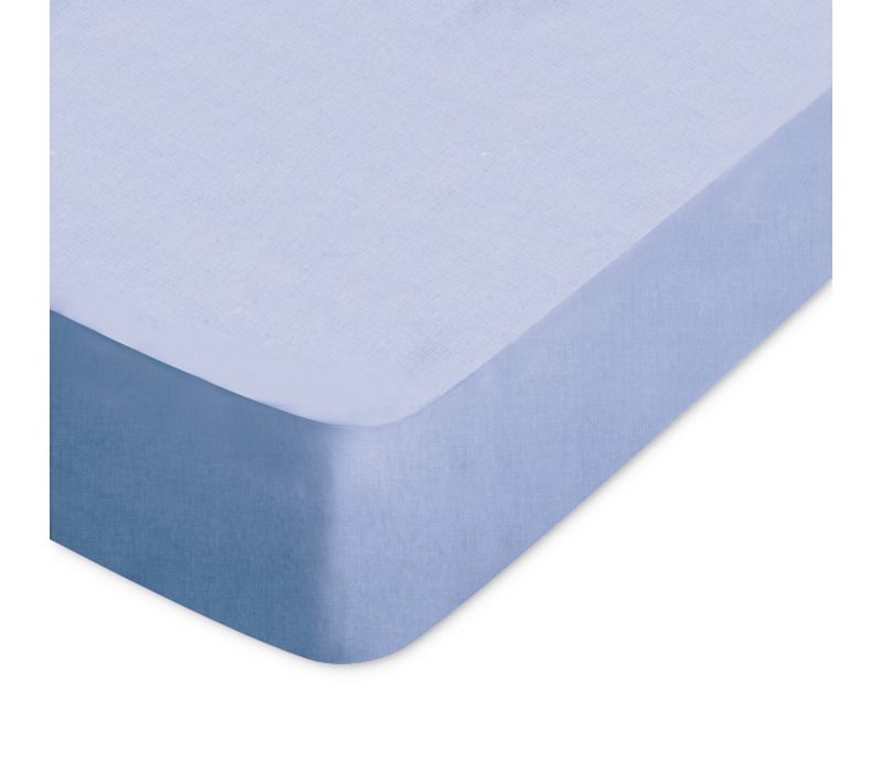 Drap Housse Uni 120x200 Cm Bonnet 30 Cm Coton Alto Belle Ile