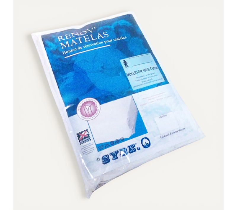 Housse De Matelas Antonin 60x140 Cm Molleton 220 G/m² Absorbant Blanc