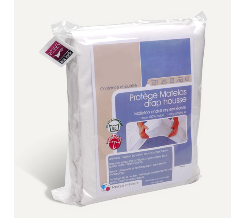 Protège Matelas Imperméable Antony 180x210 Cm Bonnet 23 Cm Coton