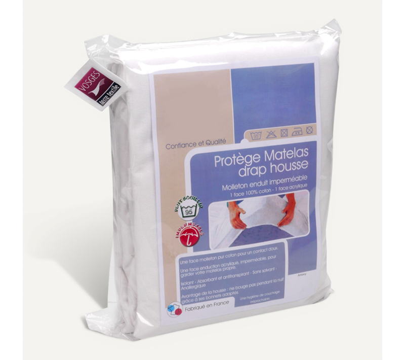 Protège Matelas Imperméable Antony 90x220 Cm Bonnet 40 Cm Coton